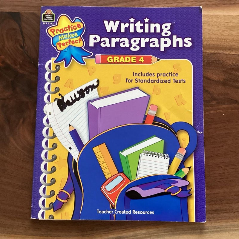 Writing Paragraphs, Grade 4