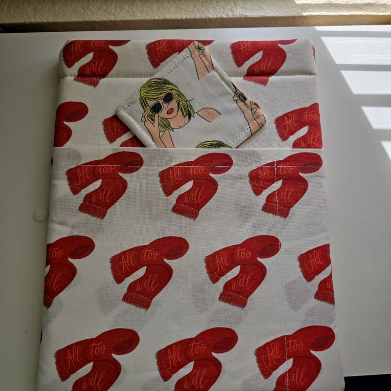 Swiftie book sleeve and corner book mark 