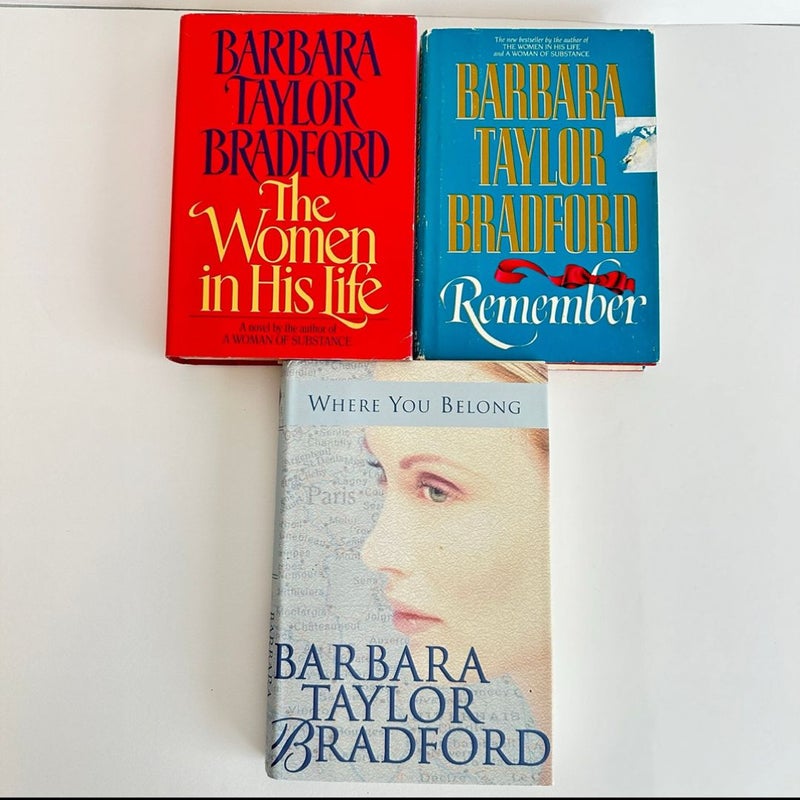 Barbara Taylor Bradford Book Bundle, 3 Books, Stand Alone Novels