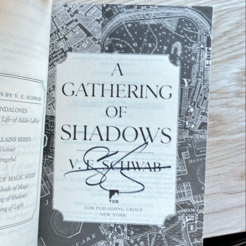 A Gathering of Shadows SIGNED