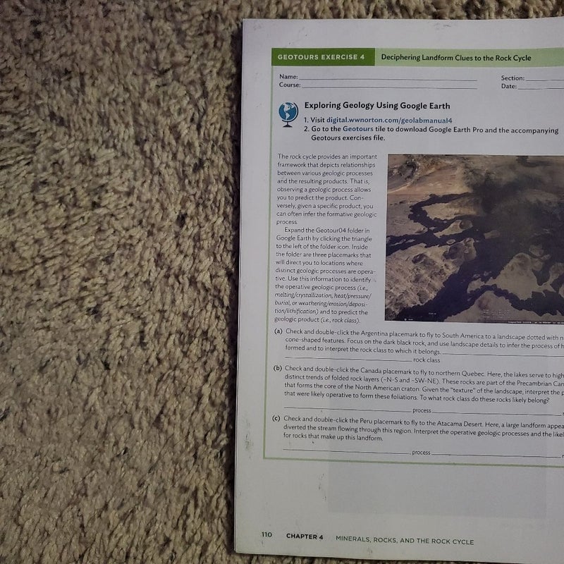 Laboratory Manual for Introductory Geology