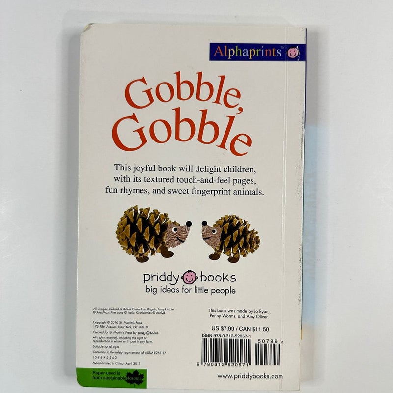 Priddy Books Alphaprints Gobble, Gobble Touch and Feel Book (Board Book)