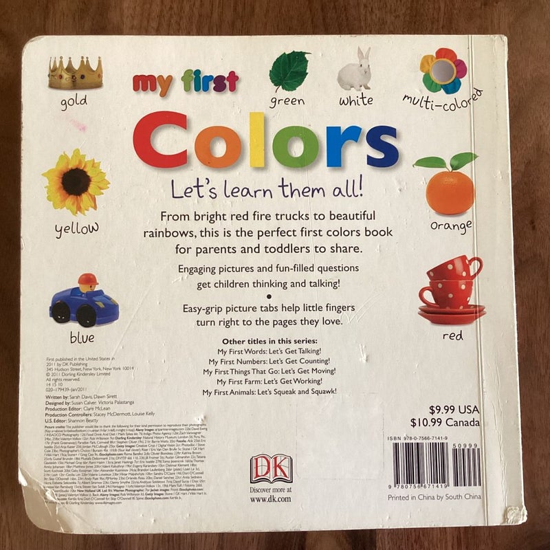 My First Colors - (my First Tabbed Board Book) By Dk (board Book