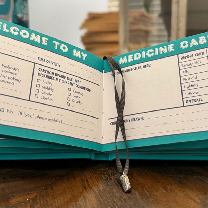 Medicine cabinet guest book