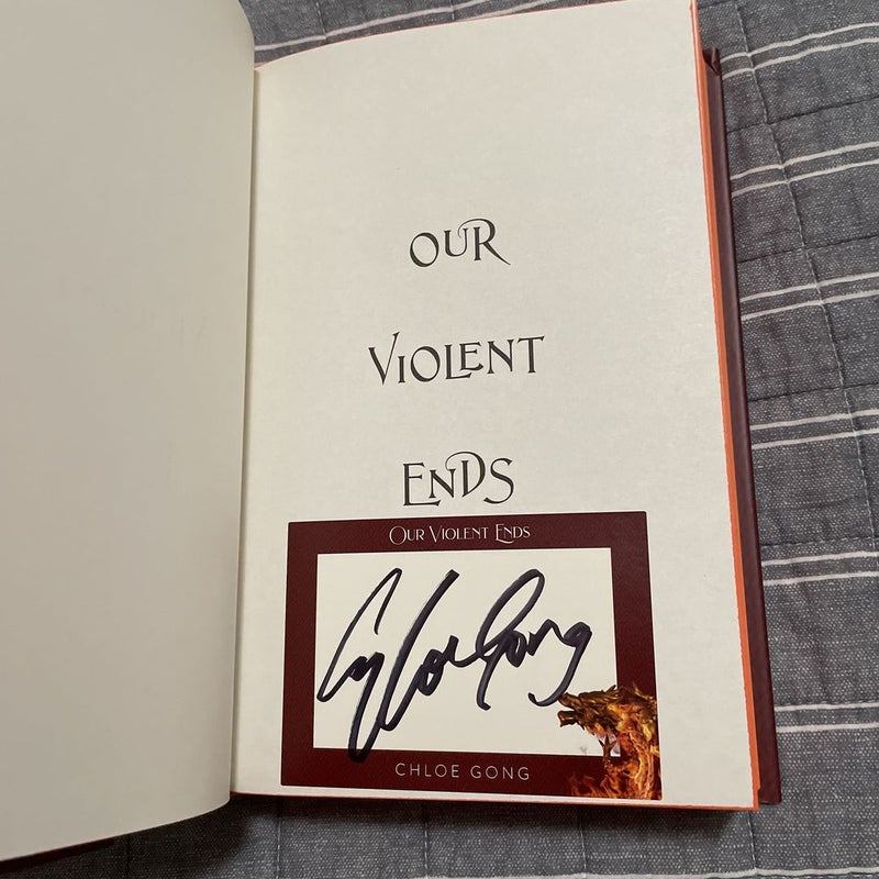 Our Violent Ends - Waterstones Signed 