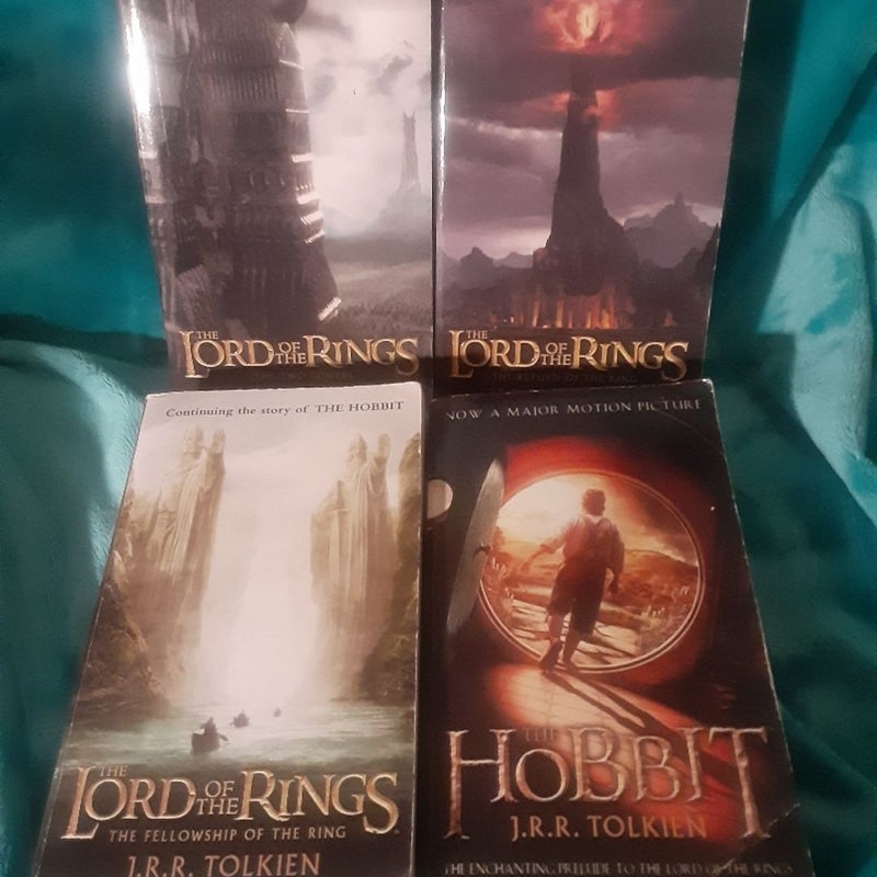 The Lord of the Rings trilogy plus The Hobbit book set The Return of the King