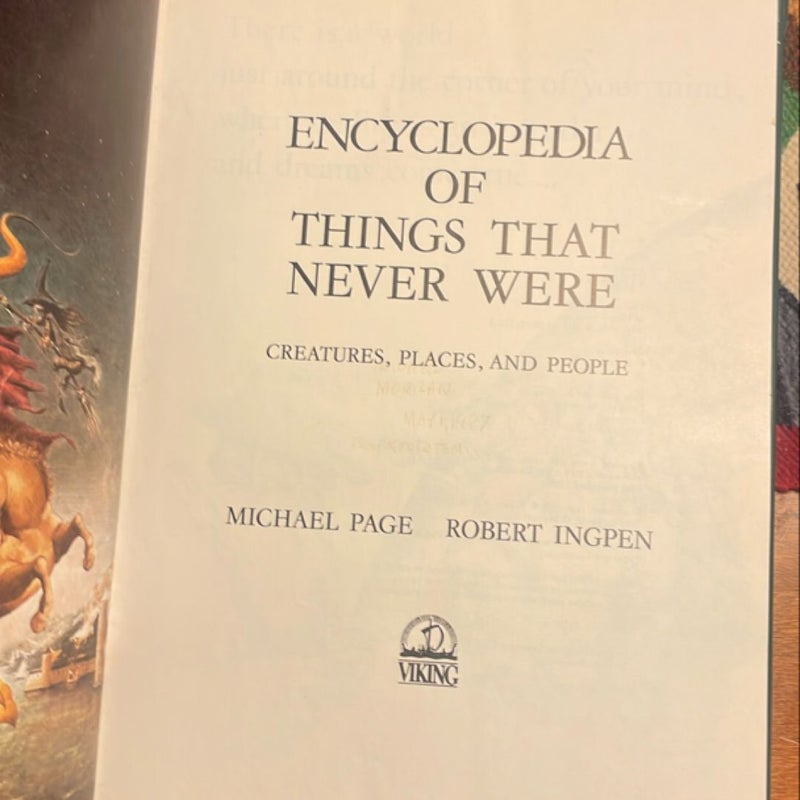 Encyclopedia of Things That Never Were