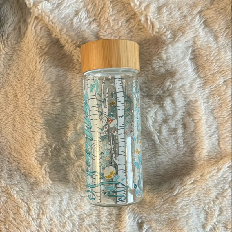 Robert Frost glass water bottle (Illumicrate exclusive)