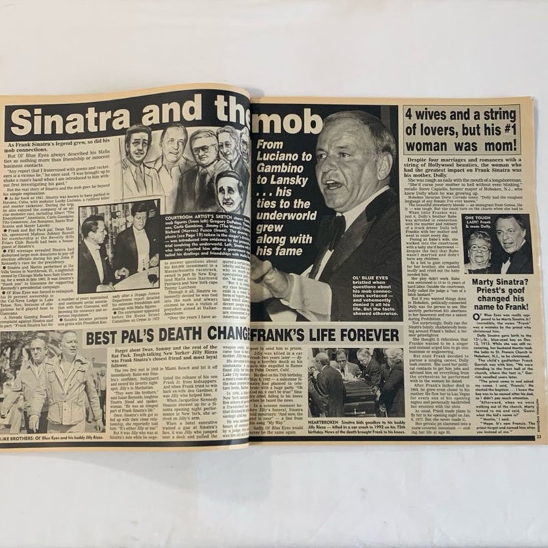 The New National Enquirer Vintage Frank Sinatra “His Final Hours”June 2, 1998