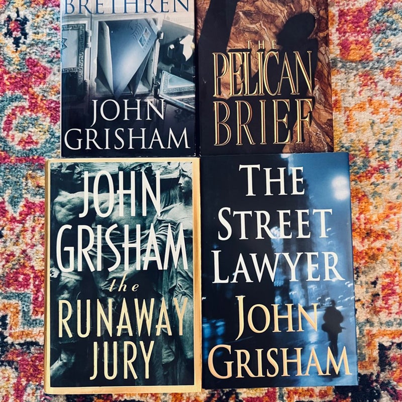 Lot of 4 John Grisham -  The Brethren, Street Lawyer, The Pelican, The Runaway
