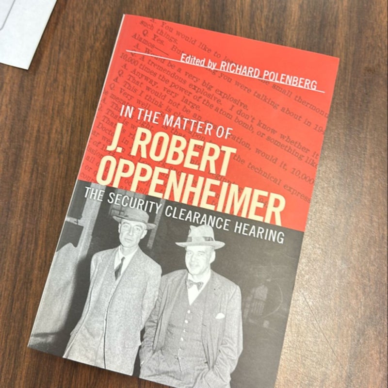 In the Matter of J. Robert Oppenheimer