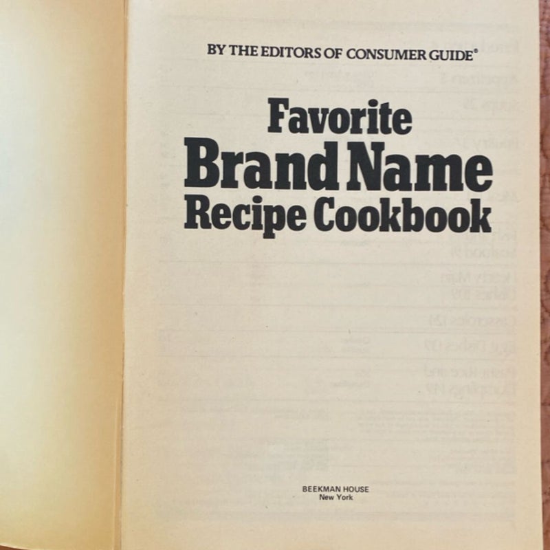 Favorite Brand Name Recipes