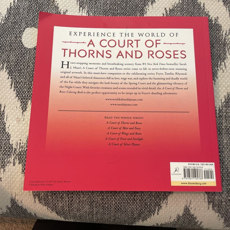 A Court of Thorns and Roses Coloring Book by Sarah J. Maas, Paperback