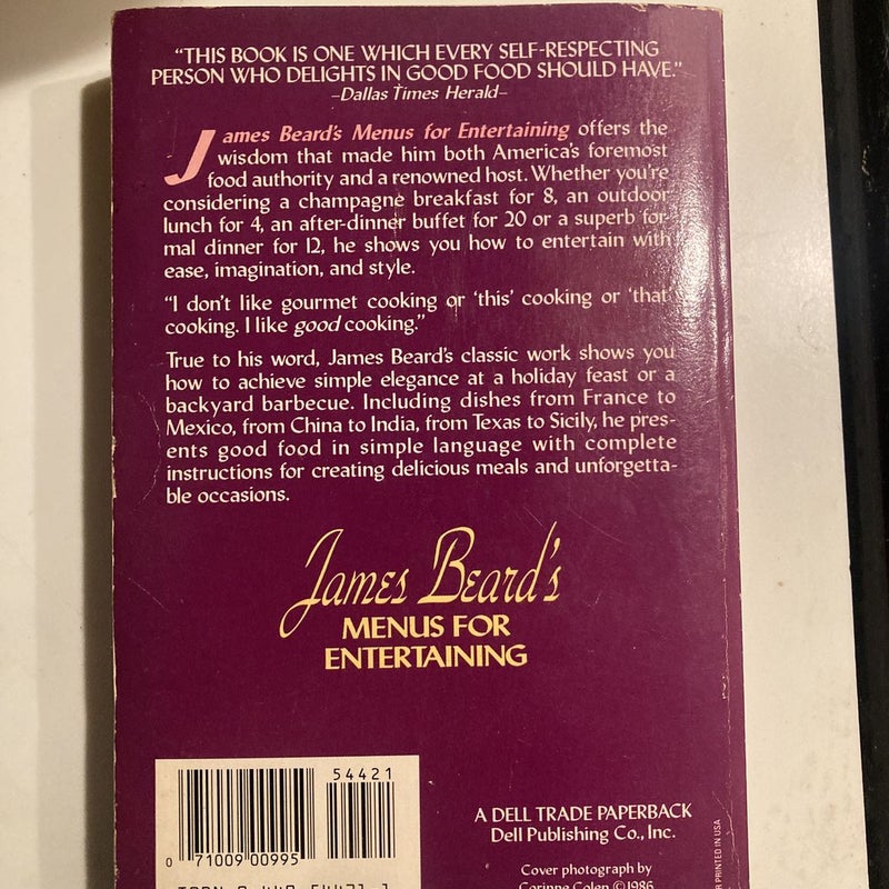 James Beard’s Menus for Entertaining