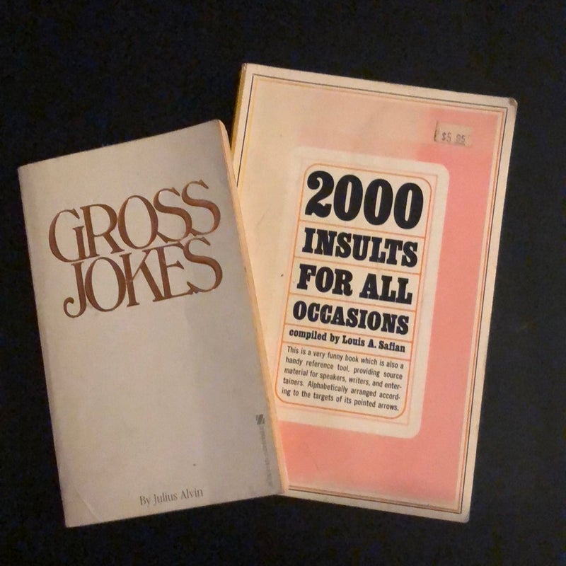 2 Vintage funny Books including 2000  Insults for All Occasions