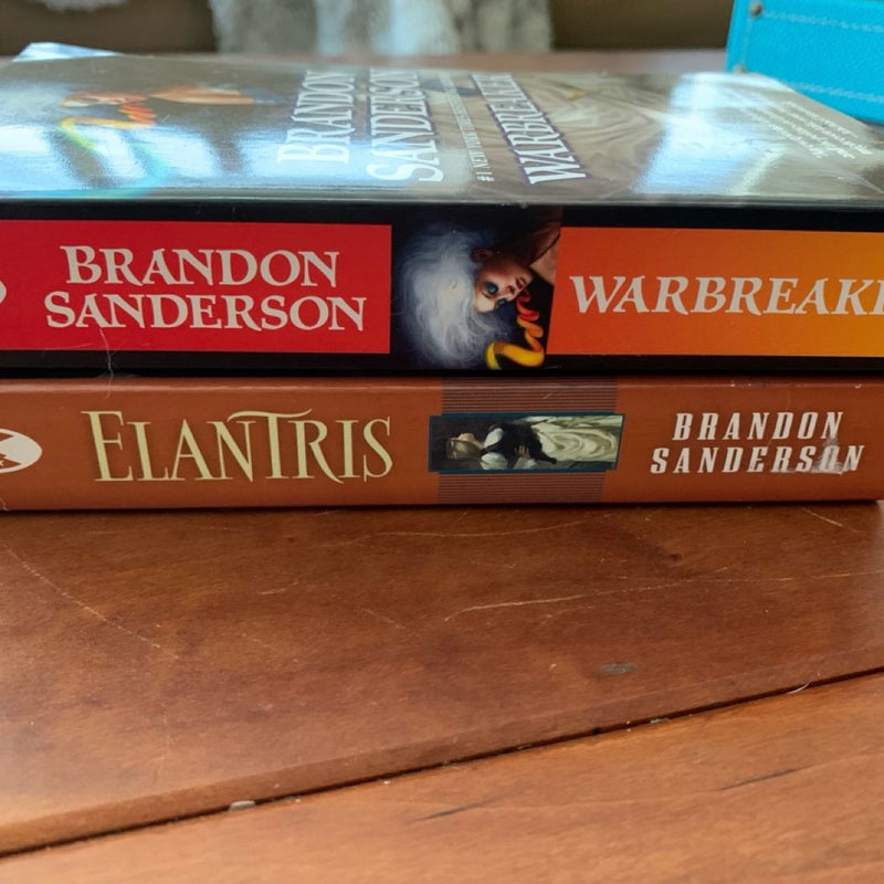 Brandon Sanderson Warbreaker + Elantris, Mass Market Paperback, Epic Fantasy 