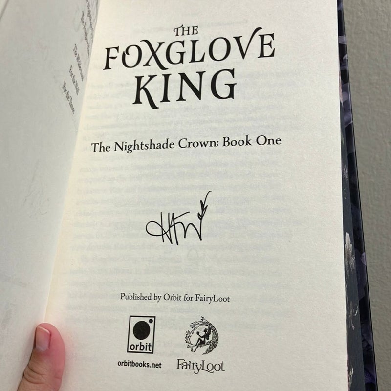 The foxglove King Fairyloot edition digital signature