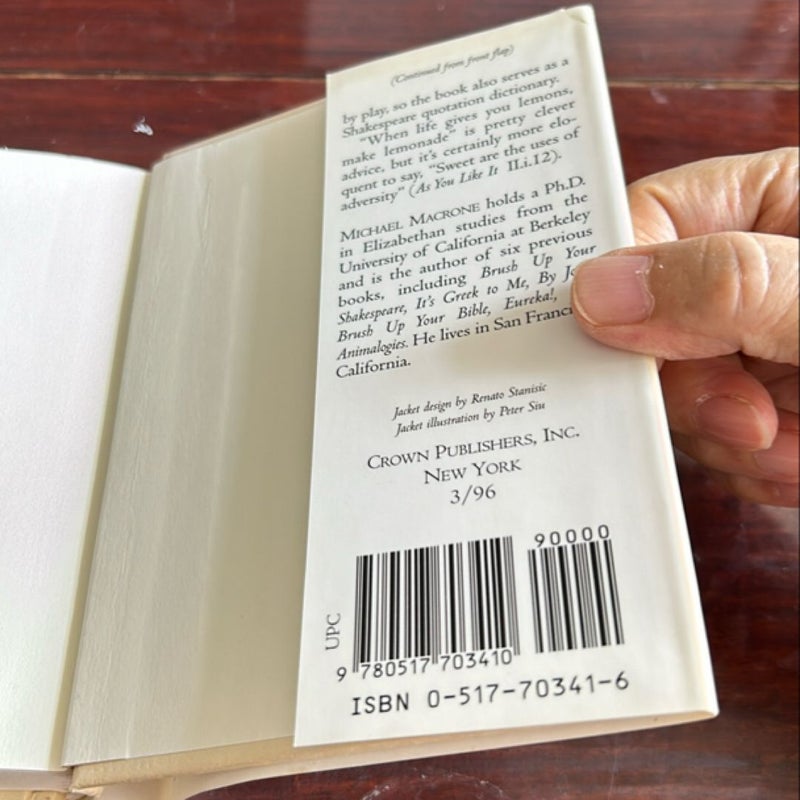 Lessons on Living from Shakespeare (1st Ed/1st)
