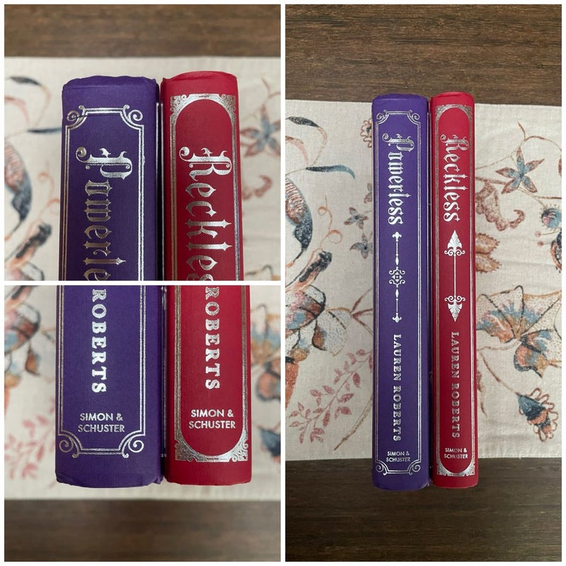 Waterstones Deluxe Editions of Powerless & Reckless by Lauren Roberts