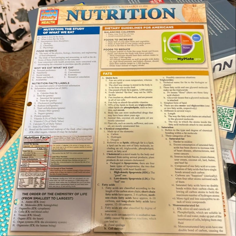 quick reference guide by bar charts Inc. Nutrition quick reference guide by bar charts Inc. bc