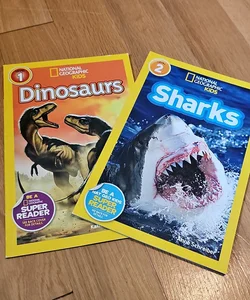 National Geographic Readers: Dinosaurs and Sharks