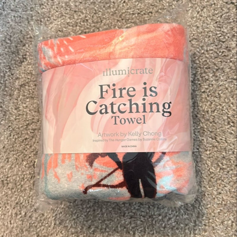Fire is catching towel 