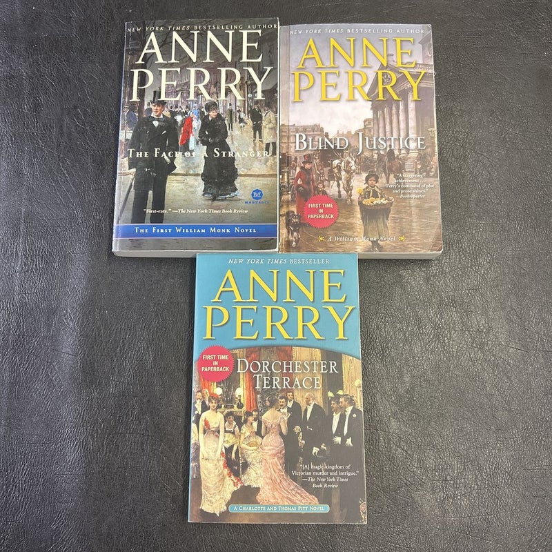 Anne Perry 3 paperback bundle