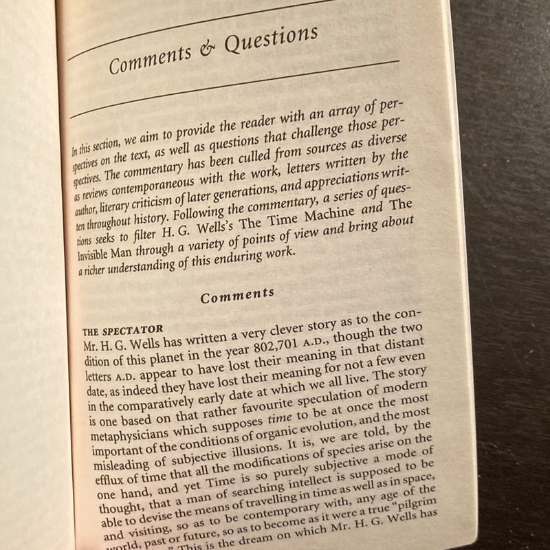 The Time Machine and the Invisible Man