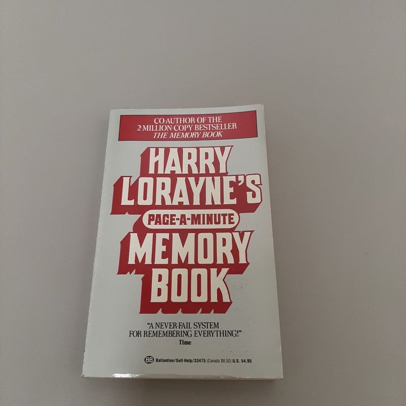 Harry Lorayne's Page-a-Minute Memory Book