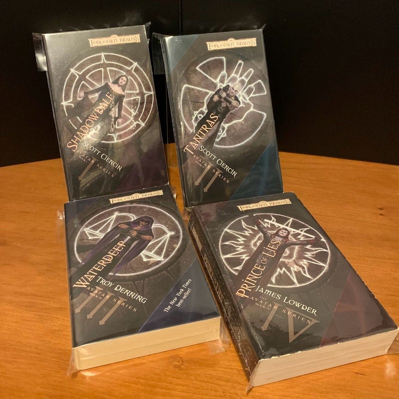 Forgotten Realms: Avatar Series 1-4: Shadowdale, Tantras, Waterdeep, Prince of Lies, Reprint Editions