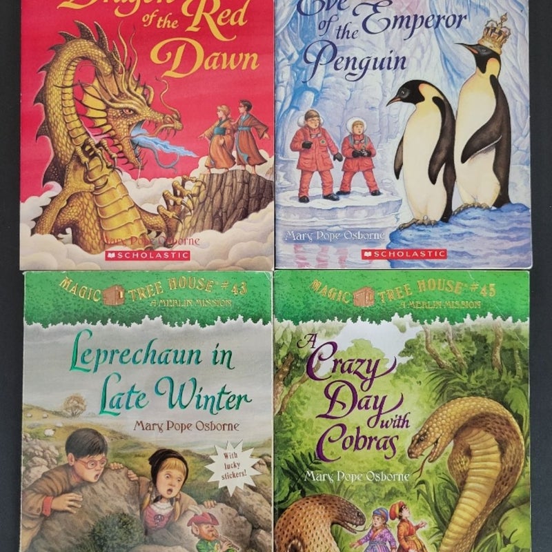 MAGIC TREE HOUSE MERLIN MISSION LOT OF 20 BOOKS BY MARY POPE OSBORN W/ STICKERS