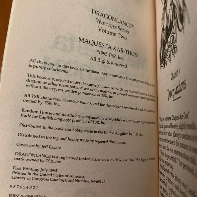 DragonLance: Complete Warriors Series 1-7 Set: Knights of the Crown, Maquesta Kar-Thon, Knights of the Sword, Theros Ironfeld, Knights of the Rose, Lord Soth, The Wayward Knights