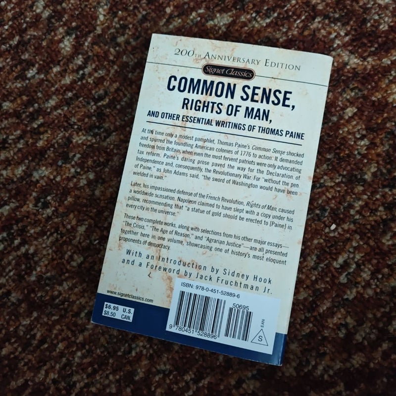 Common Sense, the Rights of Man and Other Essential Writings of ThomasPaine