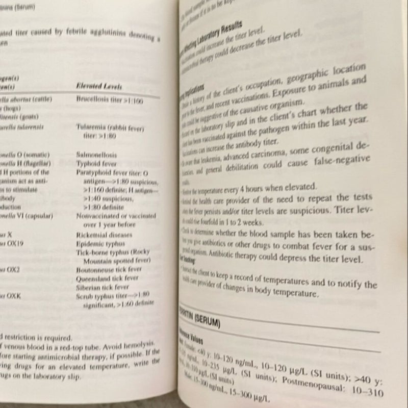 Handbook of Laboratory and Diagnostic Tests with Nursing Implications