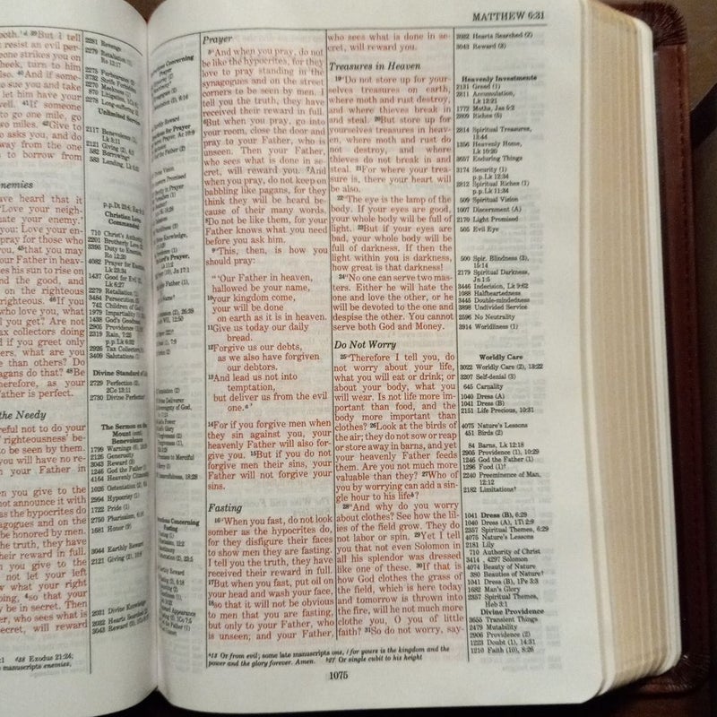 NIV Thompson Chain-Reference Bible, Handy Size, Red Letter, Comfort Print [Burgundy]