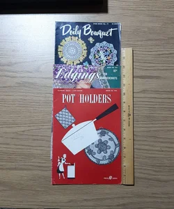 3 antique 1950s Crochet Booklets