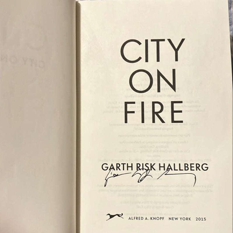 City on Fire - signed by author