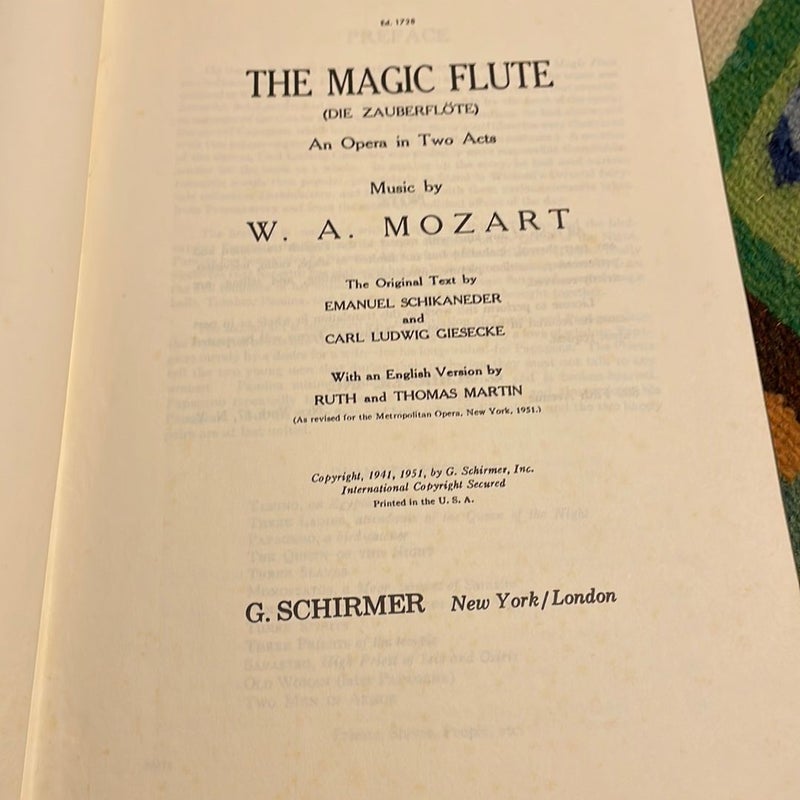 The Magic Flute (1951 Vocal Score)