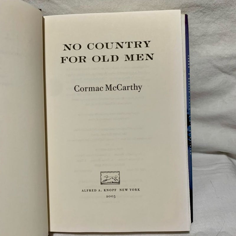 No Country for Old Men (1st ed./1st printing)