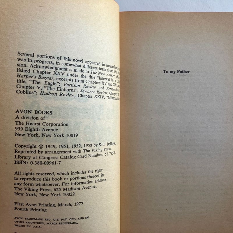 The Adventures of Augie March; Henderson the Rain King; The Victim