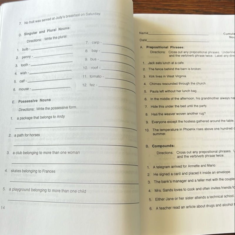 Easy Grammar Grade 4 Student Test Booklet