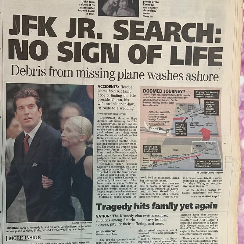 JFK Junior search no sign of life