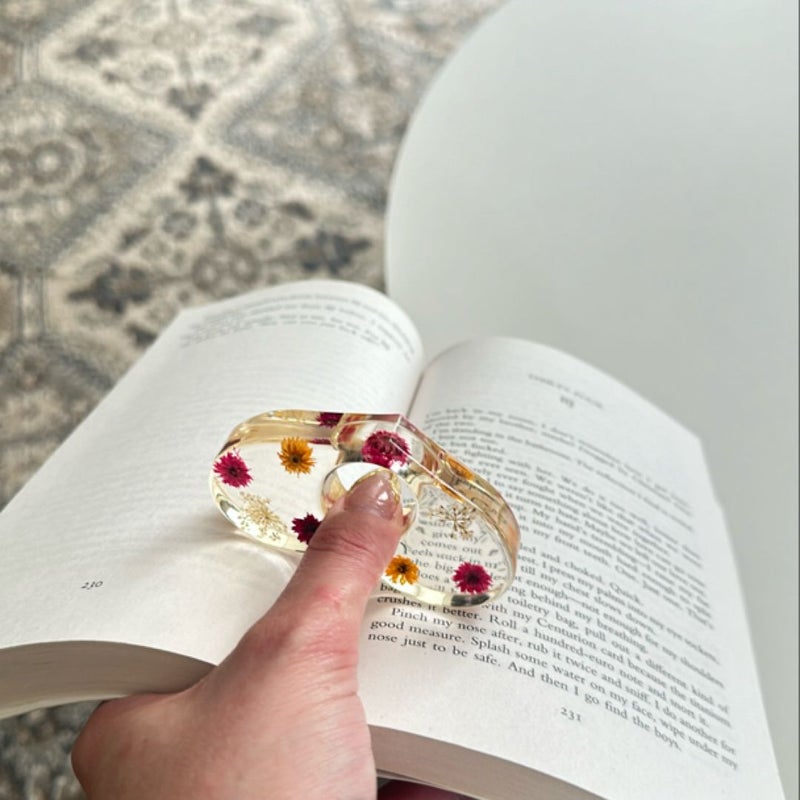 book/page/thumb holder - dried summer flowers 💐 