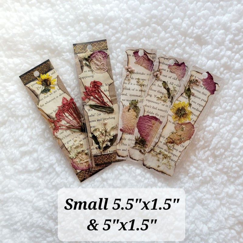 Handmade Dried Flower Bookmark - Small by Me, Paperback