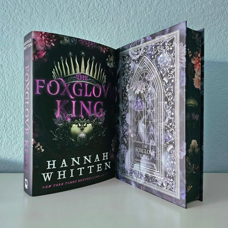 The Foxglove King Hannah Whitten Fairyloot Exclusive Sprayed Edge Endpaper Art