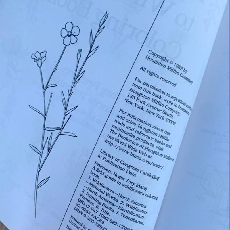 A Field Guide to Wildflowers Coloring Book