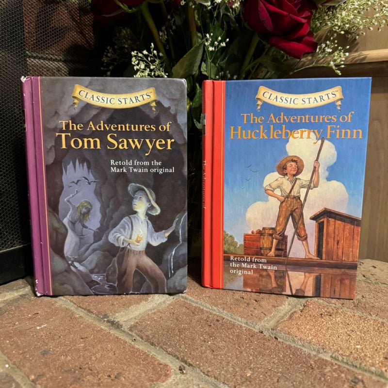 Classic Starts®: the Adventures of Tom Sawyer and Huckleberry Finn Hardback Book Bundle 