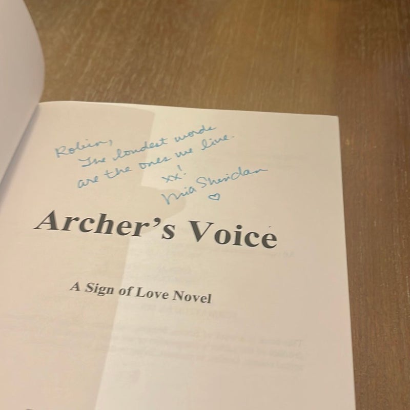 Archer's Voice - Original cover/Signed