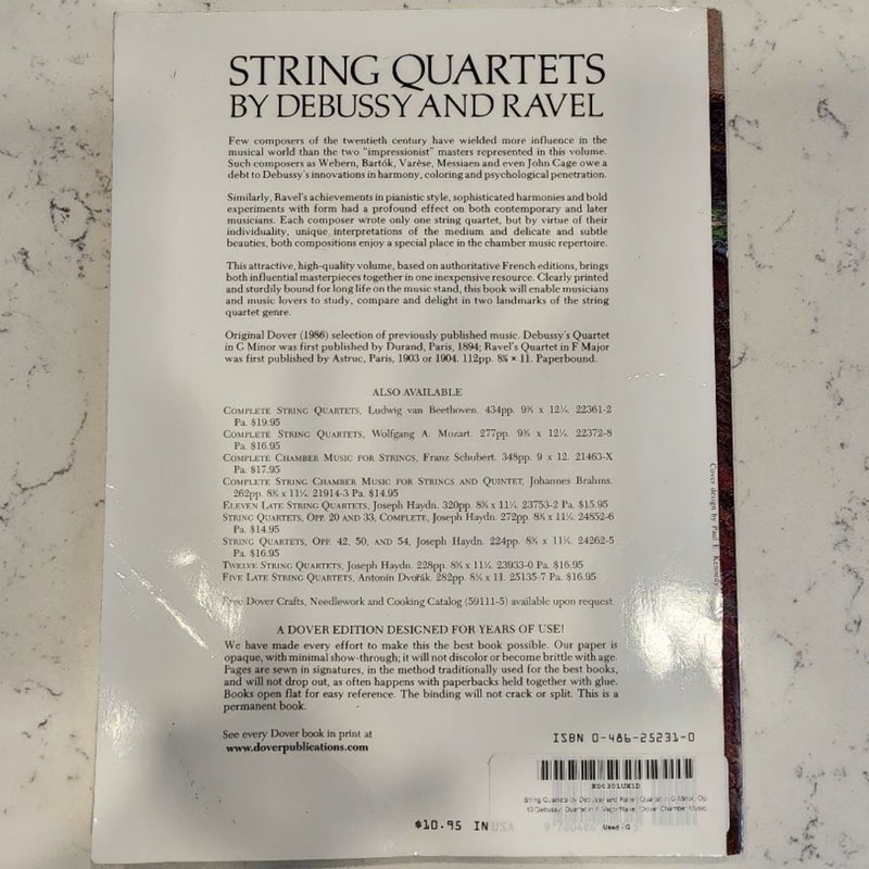 String Quartets by Debussy and Ravel