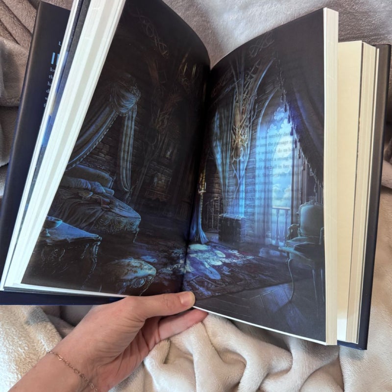 Throne of Glass with page overlays